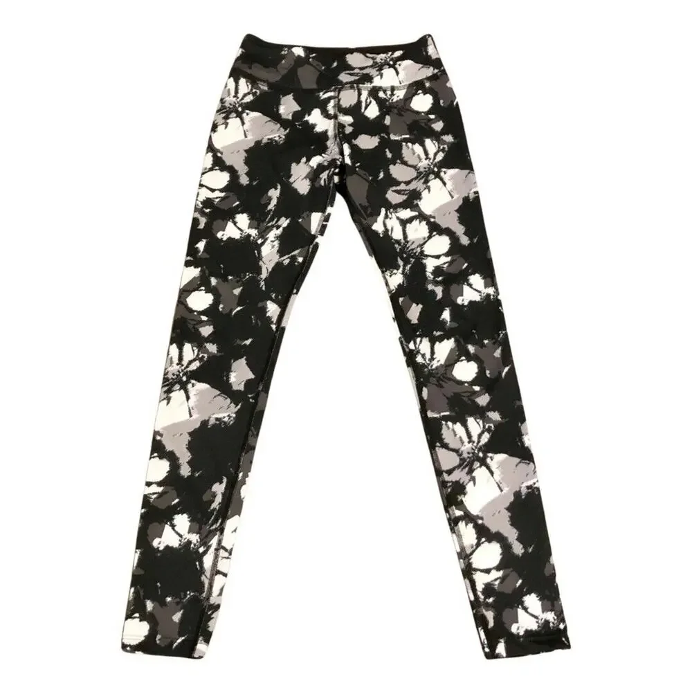 Beyond Yoga Leggings Small Black Gray White Geometric Pattern - Picture 1 of 10
